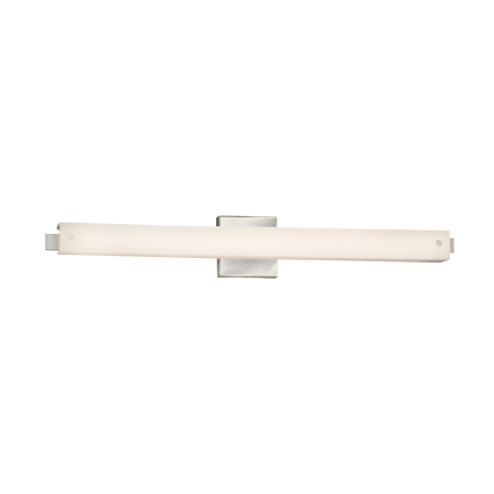 Justice Design Group Fusion Single Light 30-1/2" Wide Integrated 3000K LED Bath Bar with Opal Artisan Glass Shade - ADA Compliant Brushed Nickel