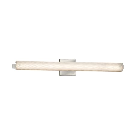 Justice Design Group Fusion Single Light 30-1/2" Wide Integrated 3000K LED Bath Bar with Woven Artisan Glass Shade - ADA Compliant Brushed Nickel