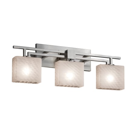 Justice Design Group Fusion 26" Aero 3 Light LED Vanity Light Brushed Nickel