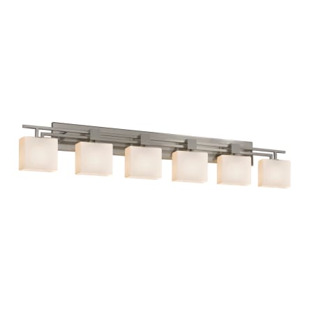 Justice Design Group Fusion 56.5" Aero 6 Light Vanity Light Brushed Nickel