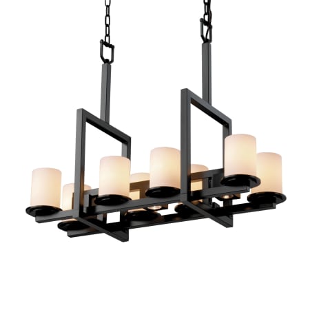 Justice Design Group Fusion 11 Light 1 Tier Chandelier Matte Black