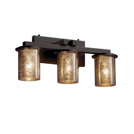 Justice Design Group Fusion 21" Dakota 3 Light Bathroom Vanity Light Dark Bronze