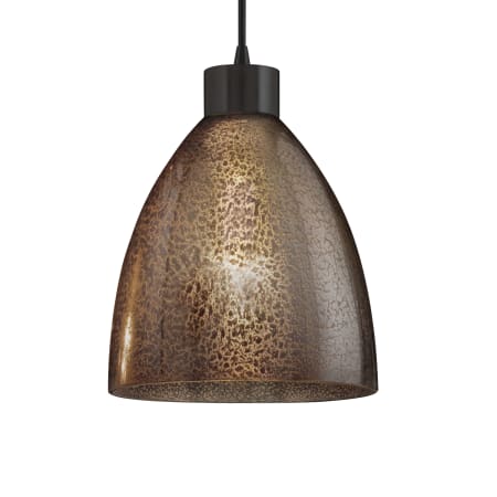 Justice Design Group Fusion 11" 1 Light Murano Glass Large Pendant Dark Bronze