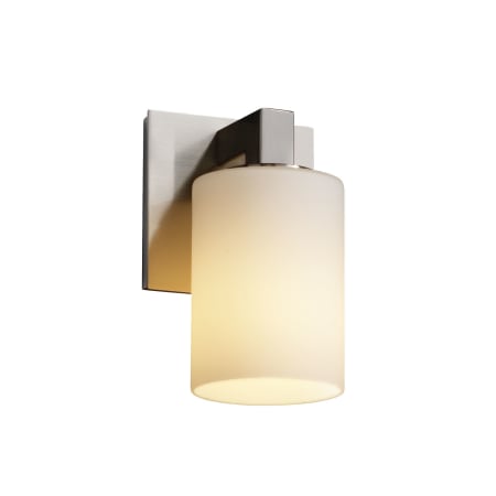 Justice Design Group Fusion 4.75" Modular 1 Light Wall Sconce Brushed Nickel
