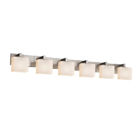 Justice Design Group Fusion 55.5" Modular 6 Light Vanity Light Brushed Nickel