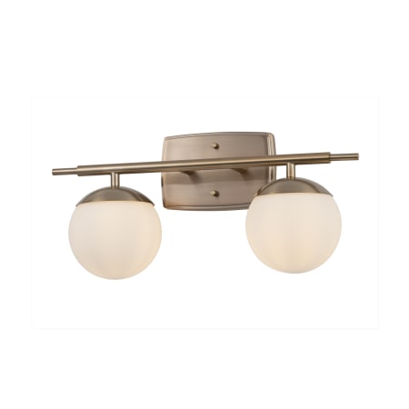 Justice Design Group Fusion 2 Light 18" Wide Bathroom Vanity Light Brushed Brass
