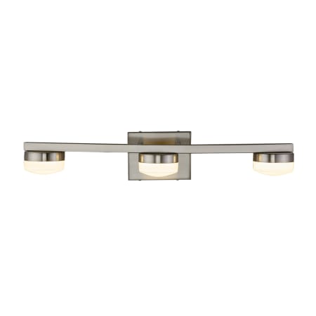 Justice Design Group Fusion 3 Light 24" Wide LED Bathroom Vanity Light Brushed Nickel