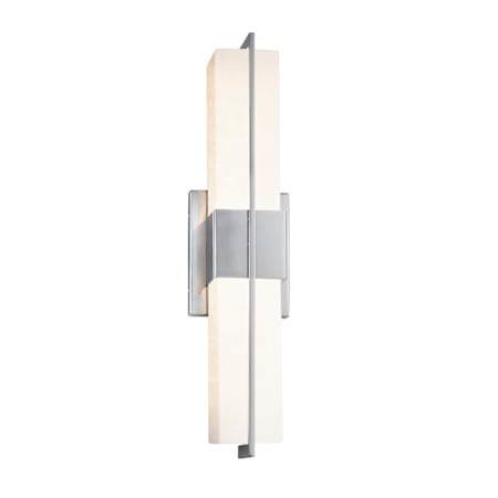 Justice Design Group Fusion 20" Wide Linear LED Vanity Light with Opal Shade Polished Chrome / Opal