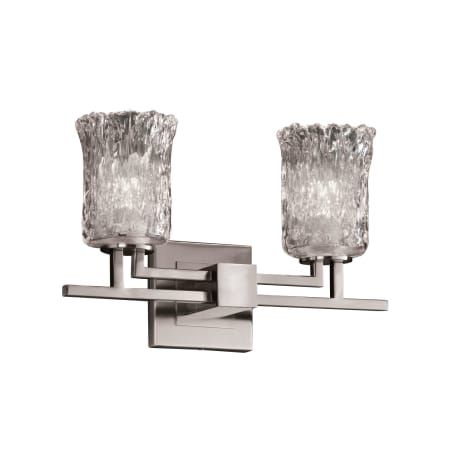 Justice Design Group Veneto Luce 4.5" Cylinder Bathroom Vanity Light Brushed Nickel