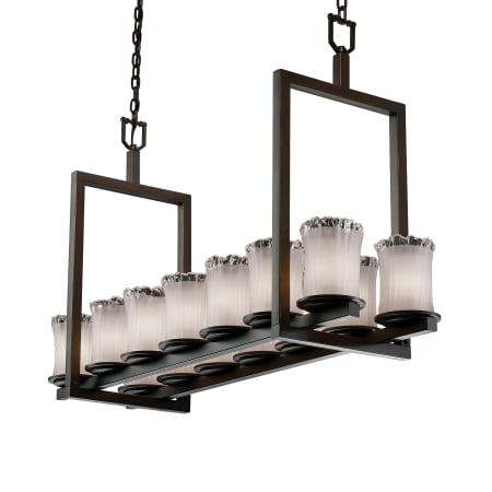 Justice Design Group Veneto Luce 14 Light 1 Tier Chandelier Dark Bronze