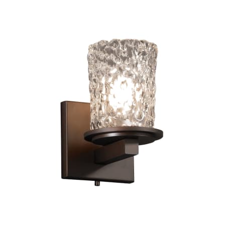 Justice Design Group Veneto Luce 4.5" Cylinder Bathroom Wall Sconce Dark Bronze