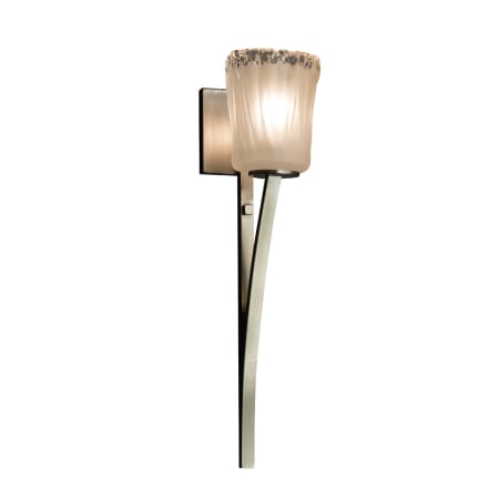 Justice Design Group Veneto Luce 4.5" Sabre 1 Light LED Wall Sconce Brushed Nickel
