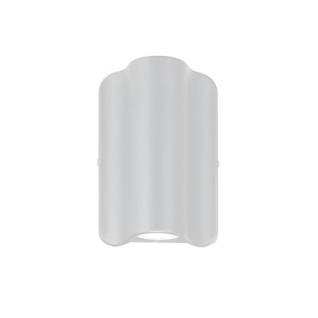 Justice Design Group Cove 2 Light 7" Tall LED Outdoor Wall Sconce Matte White