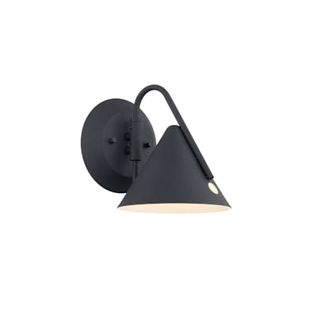 Justice Design Group Zag 8" Tall Wall Sconce Textured Matte Black