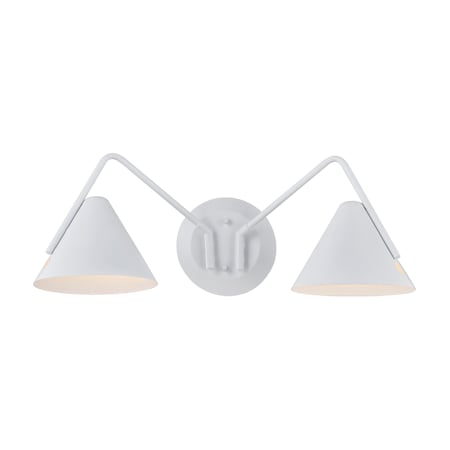 Justice Design Group Zag 8" Tall Wall Sconce Matte White