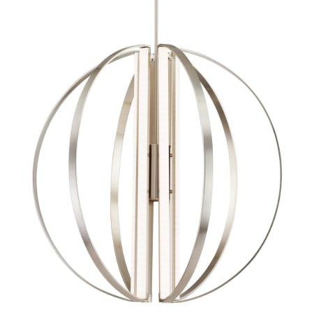 Justice Design Group Liv 4 Light 36" Wide LED Globe Chandelier - Bulb Included Brushed Nickel