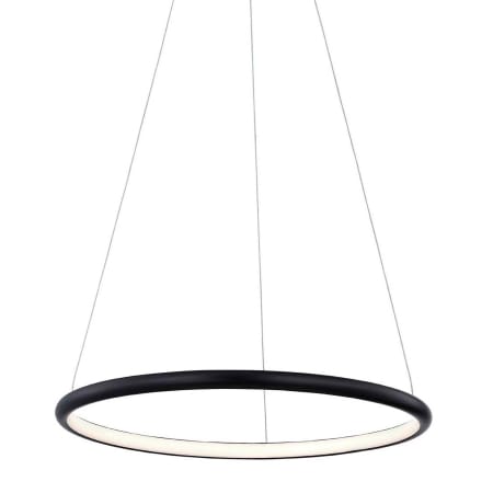 Justice Design Group Circola 17" Wide 3000K LED Ring Pendant Matte Black