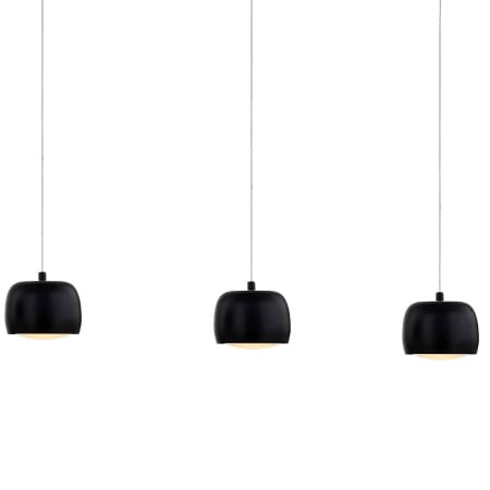 Justice Design Group Frascati 3 Light 26" Wide 3000K LED Linear Multi Pendant Fixture Matte Black