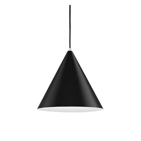 Justice Design Group Conos 14" Wide Pendant Matte Black / White