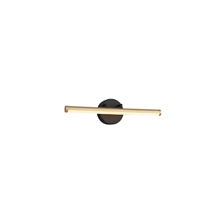 Justice Design Group Fianco 18" Wide LED Bath Bar Matte Black / Brass