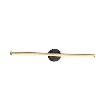 Justice Design Group Fianco 32" Wide LED Bath Bar Matte Black / Brass