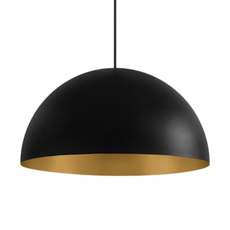 Justice Design Group Elias 5 Light 24" Wide Pendant Matte Black / Champagne Gold