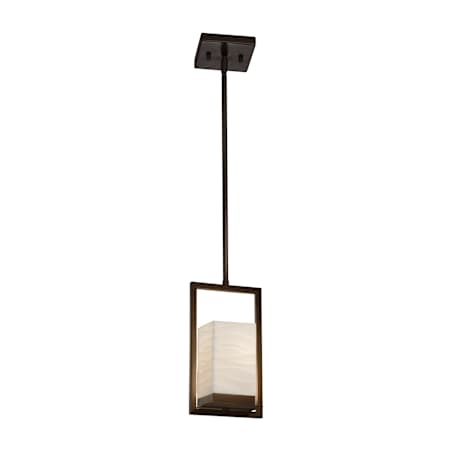Justice Design Group Porcelina 6" Wide LED Outdoor Mini Pendant Dark Bronze