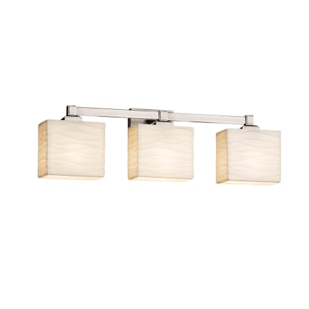 Justice Design Group Porcelina 23.5" Regency 3 Light LED Vanity Light Brushed Nickel
