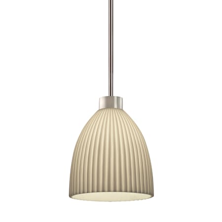 Justice Design Group Impala 18" Wide Pendant Brushed Nickel