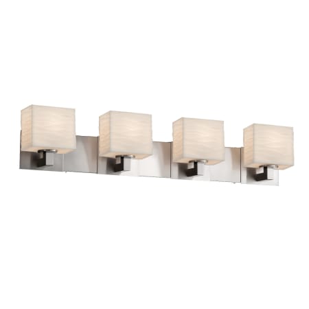 Justice Design Group Porcelina 35.25" Modular 4 Light LED Vanity Light Brushed Nickel