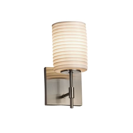 Justice Design Group Limoges 4.5" Union 1 Light LED Wall Sconce Brushed Nickel