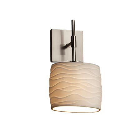 Justice Design Group Limoges 11" Tall Wall Sconce Brushed Nickel
