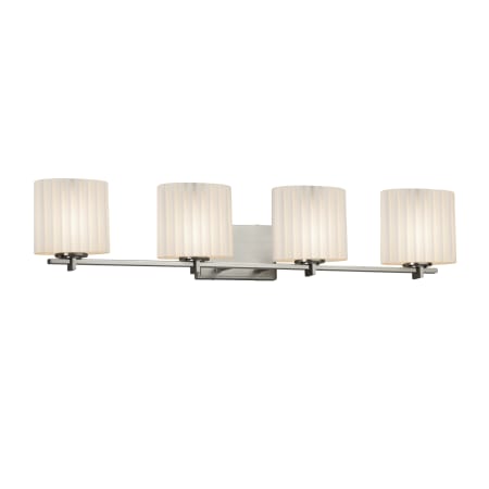 Justice Design Group Limoges 4 Light 37" Wide LED Bathroom Vanity Light Brushed Nickel