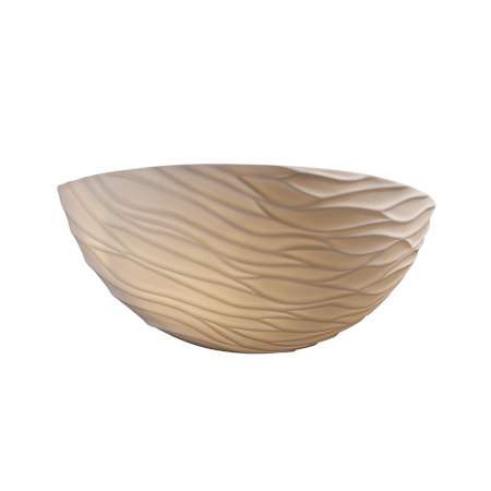 Justice Design Group Limoges 5" Tall Waves Impression Porcelain Bisque Wall Sconce Bisque