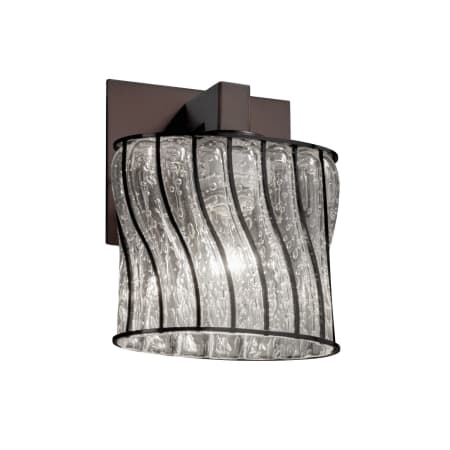 Justice Design Group Wire Glass 6.5" ADA Compliant Bathroom Sconce Dark Bronze