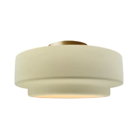 Justice Design Group Ceramic Small Tier Semi-Flush Ceiling Light Harvest Yellow Slate