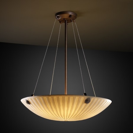 Dark Bronze finish with (-35) Round Bowl and Waterfall shade option