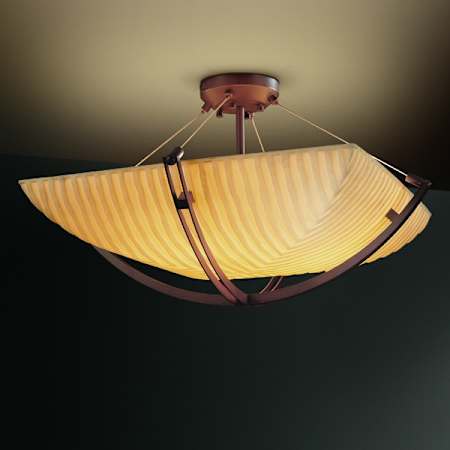 Dark Bronze finish with (-25) Square Bowl and Waterfall shade option