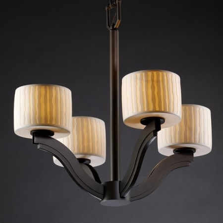 Dark Bronze with Waterfall Shades finish with (-45) Drum shade option