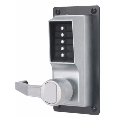 Kaba Ilco Right Handed Mechanical Combination Exit Trim Lock with Lever from the Simplex LP1000 Series Satin Chrome