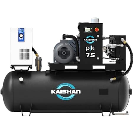 Kaishan 5 HP 80 Gal 150 Max PSI Single Stage Tank Electric (460 Volt 3 Phase) Air Compressor with Dryer N/A