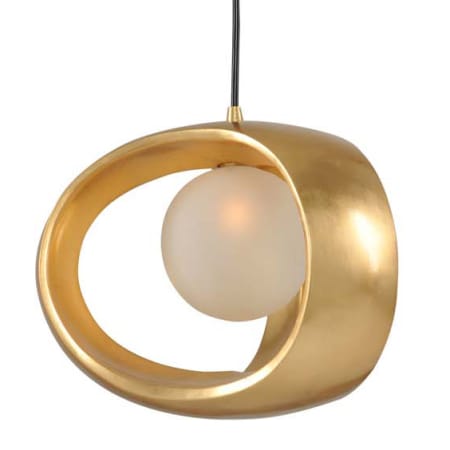 Kalco Calistoga 12" Wide Abstract Pendant Gold Leaf
