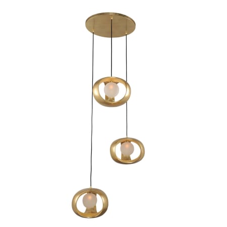 Kalco Calistoga 3 Light 25" Wide Multi Light Multi Light Pendant Gold Leaf