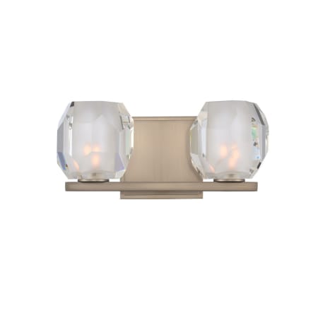 Kalco Regent 2 Light 11" Wide LED Bathroom Vanity Light Satin Nickel