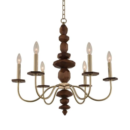 Kalco Lassen 6 Light 26" Wide Chandelier Champagne Gold