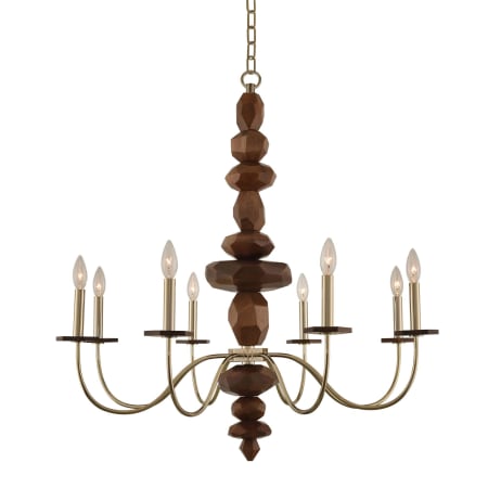 Kalco Lassen 8 Light 34" Wide Chandelier Champagne Gold