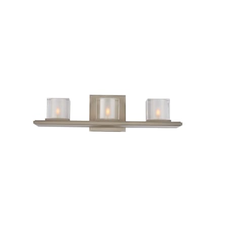 Kalco Naples 3 Light 20" Wide Bathroom Vanity Light Satin Nickel