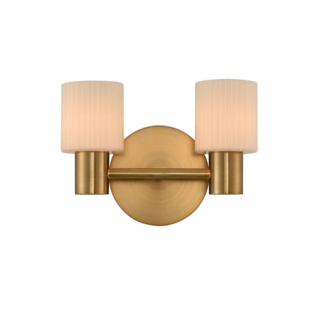 Kalco Harlowe 2 Light 11" Wide LED Bathroom Vanity Light Winter Brass