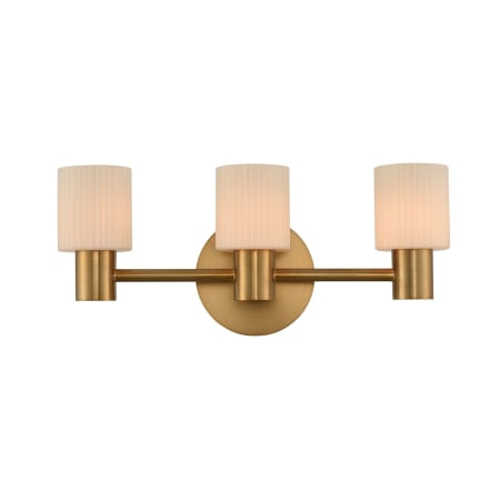 Kalco Harlowe 3 Light 19" Wide LED Bathroom Vanity Light Winter Brass