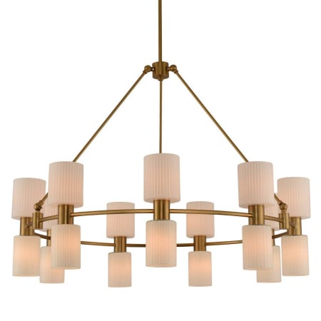 Kalco Harlowe 18 Light 40" Wide Ring Chandelier Winter Brass
